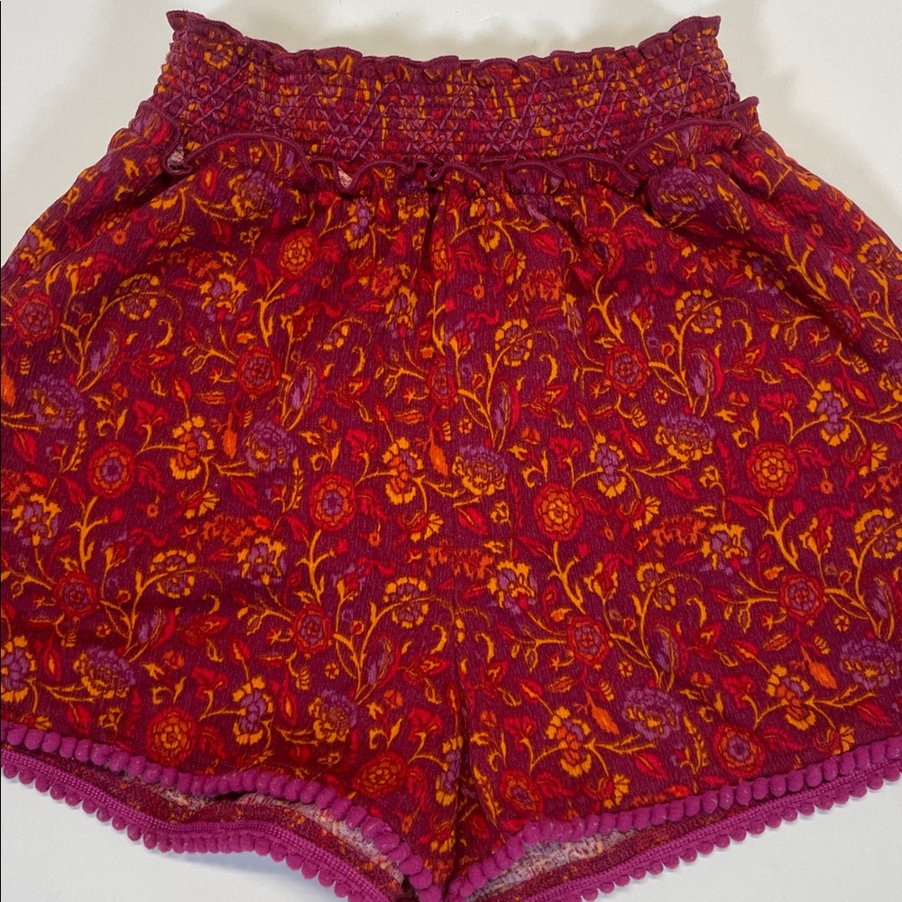 Matilda Jane Girls Floral Shorts Boho Smocked Waist Size 10